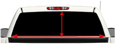 Truck SUV American Flag Rear Window Graphic Decal Perforated Vinyl Wrap