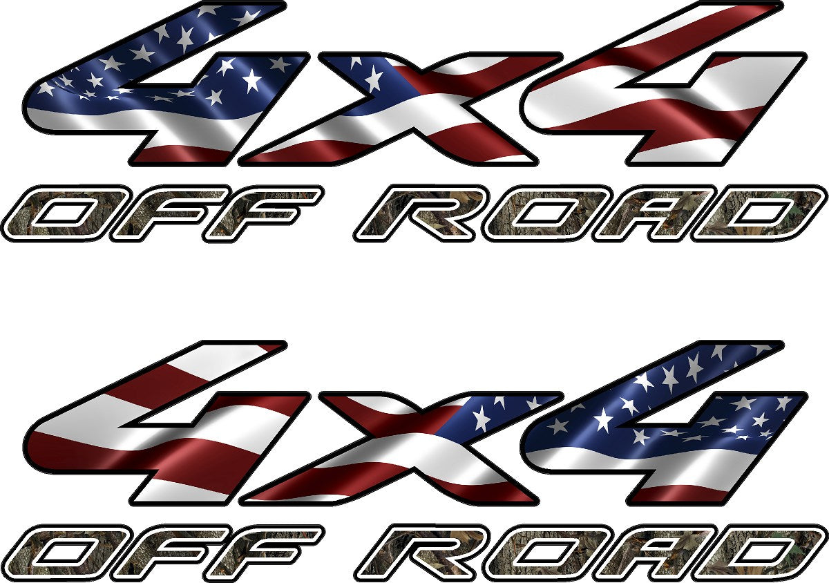 4x4 Truck Offroad Decal Camo American Flag Premium Vinyl
