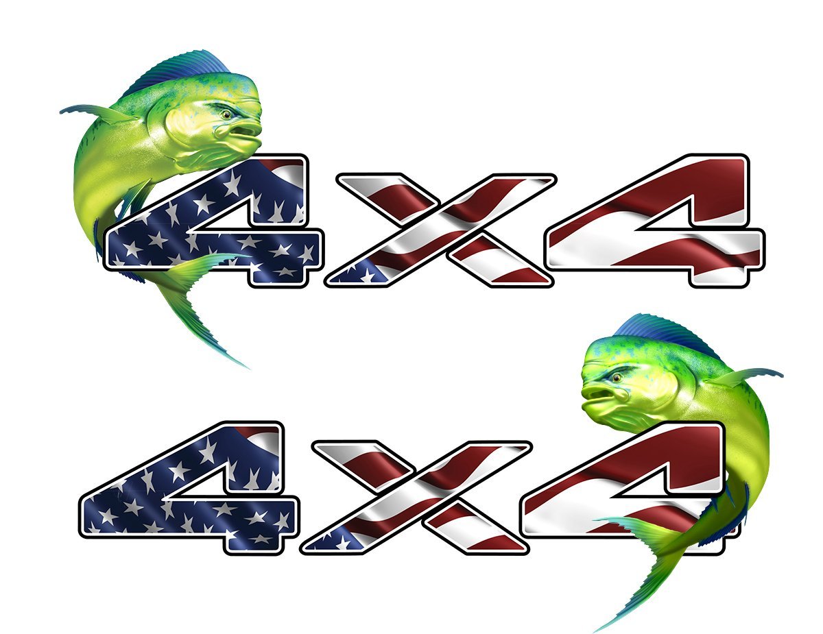 Mahi Fishing 4x4 Truck Cast Vinyl