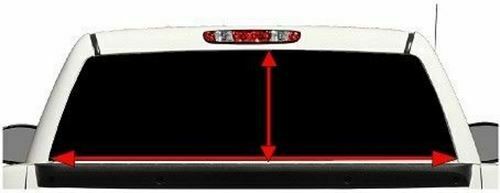 Truck SUV Distressed Subdue  Flag Window Decal Perforated Vinyl Wrap